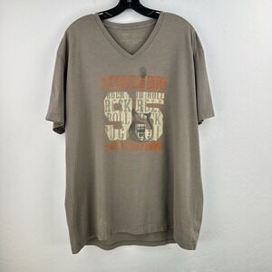 Hard Rock Hotel Tshirt Mens 2XL Gray Orange 95‎ Graphic Tee Short Sleeve V-neck